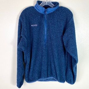 Columbia Vintage Blue Fleece Sweater Size Small